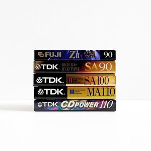 NEW SEALED LOT 5 TDK FUJI MA SA 90 100 110 High Bias Metal Blank Cassette Tapes
